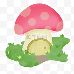 树蘑菇图片_童话蘑菇屋小屋