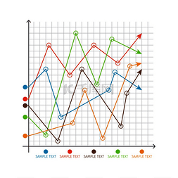 信息图表随机变化的轴系统上的图