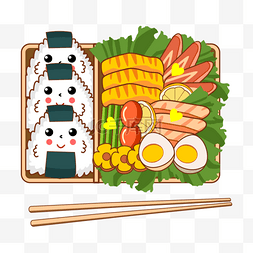 美味饭团图片_色彩缤纷的日本可爱饭盒