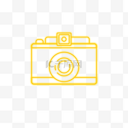 黄色线条图片_霓虹相机黄色线条相机图标