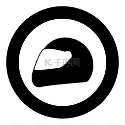 圆形或圆形矢量图中的赛车头盔图