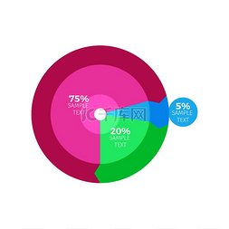 百分比圆图片_带圆圈的彩色信息图表代表数字和