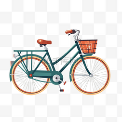 卡通手绘交通工具自行车