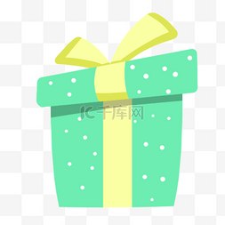 礼盒绿色卡通礼物图案