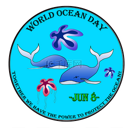 鲸鱼喷水花图片_世界海洋日