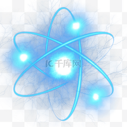 原子光效蓝色半透明点点