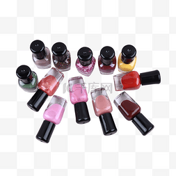 粉色化妆品瓶子图片_一部分放倒和一部分立起来的指甲