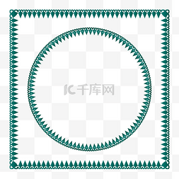 中式方形花纹边框图片_中式中国风叶子树圆形方形花边花
