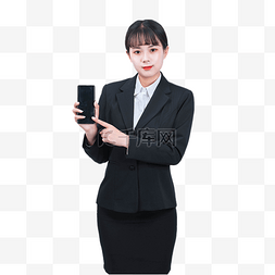 手机店铺装图片_商务女性白领拿手机