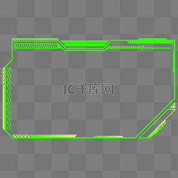 高科技科幻图片_绿色科技边框弹窗