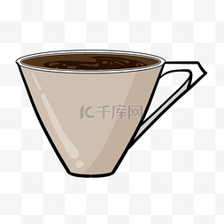 装意式浓缩咖啡的简约灰色咖啡杯