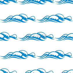 水波浪的背景图片_白色波浪的无缝图案方形流动设计