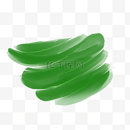 渐变水彩笔刷图片_绿色写实质感撞色水彩笔刷