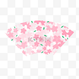 日本女儿节樱花扇面背景
