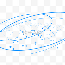 科技光点光线蓝色线条