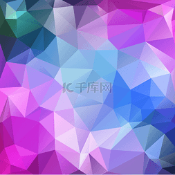 几何手绘封面图片_三角形的抽象彩色背景
