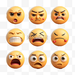 图案黄图片_3D立体装饰图案emoji表情