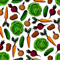 绿色健康图案图片_绿色卷心菜和黄瓜、甜胡萝卜和甜