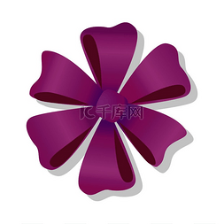 被隔绝的紫色花弓。 