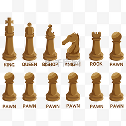 国际象棋白色图片_国际象棋棋子智力竞赛木质