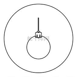 新年玩具图标圆形黑色矢量插图图