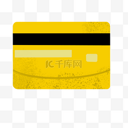 金色喷漆质感信用卡剪贴画