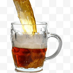 棕色饮料玻璃杯啤酒