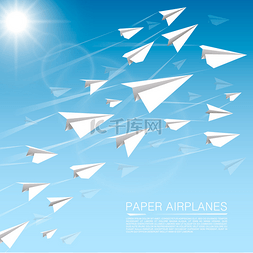 纸飞机图片_飞的纸飞机
