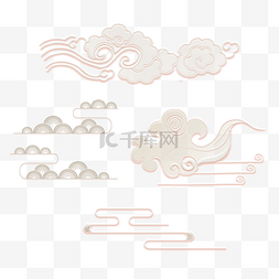 中式立体浮雕祥云