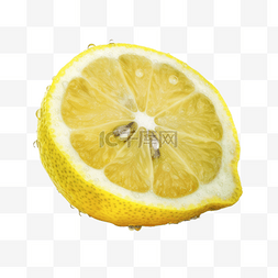 柠檬半图片_手绘插画风免抠元素半个柠檬