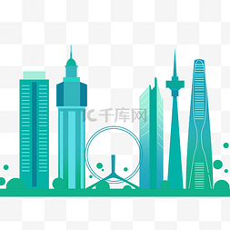 天津天际线图片_天津绿色建筑物