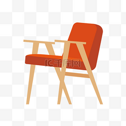 家具线框素材图片_家具红色椅子