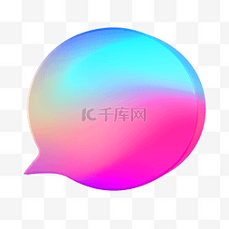 对话框图片_彩色C4D立体酸性酷炫气泡边框几何