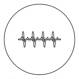 矢量图心电图图片_脉搏图心跳心电图节奏图形心电图