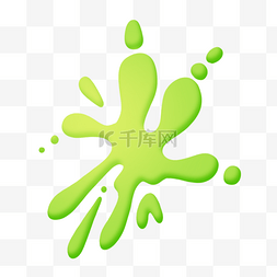 绿色液体元素图片_绿色粘稠液体
