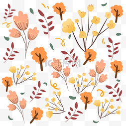 秋天秋季叶子植物底纹