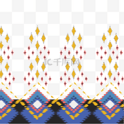 平铺装饰花纹图片_印尼传统伊卡特花纹民族东方图案