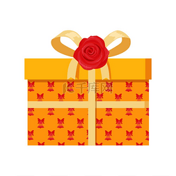条纹礼品盒图片_用纸包裹的拳击包礼物，上面有红