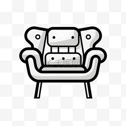 极简主义艺术感扶手椅icon