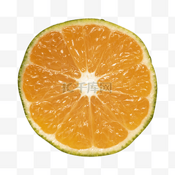 水果绿皮橘子半块橘子