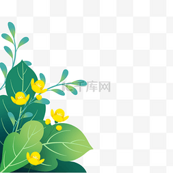雨水图片_春季春天黄色花朵植物装饰