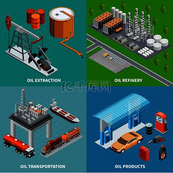 三维技术矢量素材图片_石油工业提取设备炼油和运输22彩