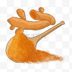 姜黄咖喱粉香料勺装印度食品