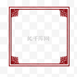 红木边框图片_中国风方形红木边框