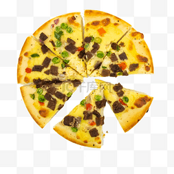 圆形披萨图片_餐饮快餐牛肉披萨