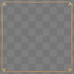 金色文字花纹边框图片_金色立体金边浮雕中式花纹边框