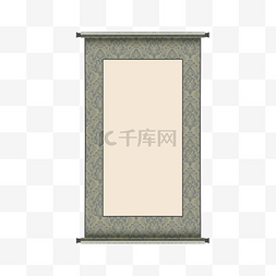 卷轴中国风复古图片_中国风古典国风花纹卷轴横幅边框