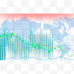 投资行情图片_蓝色方块股市走势图