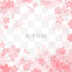 春季边框卡通图片_粉色浪漫的樱花边框