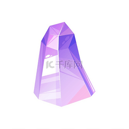 半宝石图片_碧玺紫水晶半宝石孤立矢量紫水晶